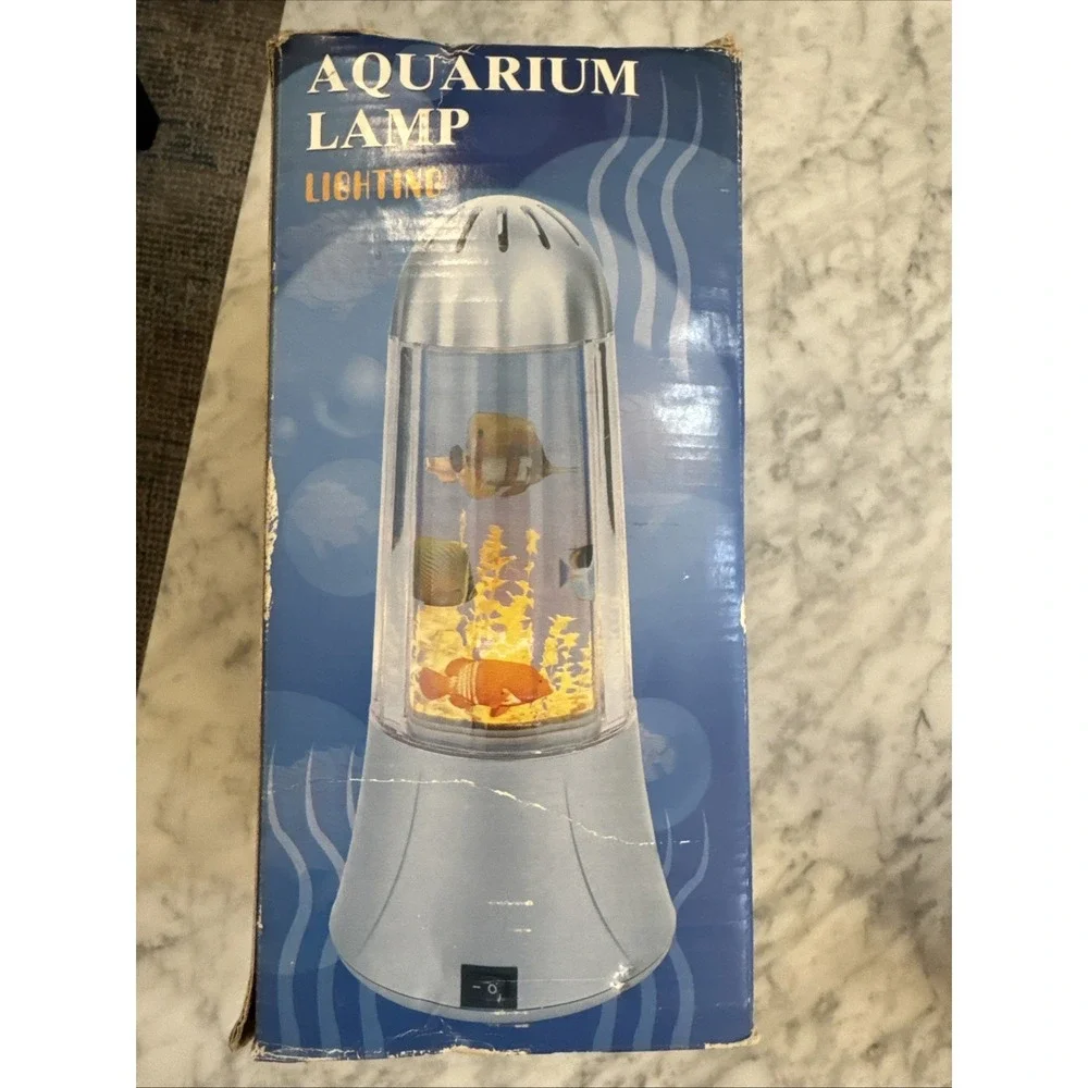 Vintage 1990s Fish Motion Lamp Bright Night Light Ocean Aquarium Tanak READ